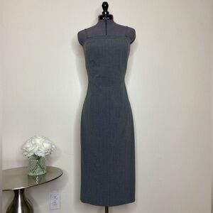 Size 5/6 gray women’s waist fitting midi Spaghetti Strap Expresss stretch dress